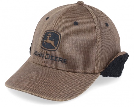 Czapka - John Deere Oil Cotton Sherpa Lining (brązowy)