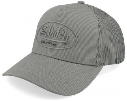 Czapka z daszkiem - Von Dutch Rubber Logo Trucker (szary)