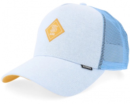 Czapka z daszkiem - Djinns HFT OxfordContra Trucker (jasnoniebieski/żółty)