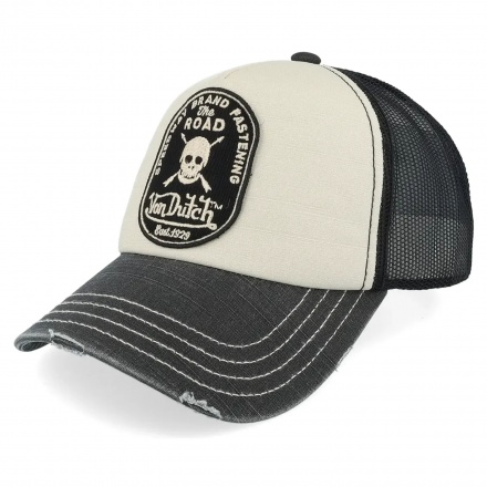 Czapka z daszkiem - Von Dutch Speedway Brand Fastening Trucker (ecru/czarny)