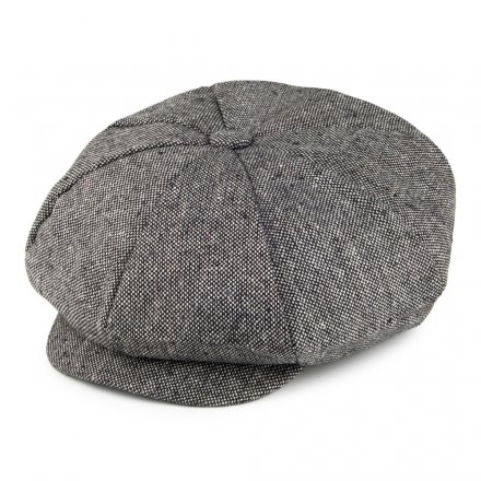 Kaszkiet - Jaxon Hats Marl Tweed Big Apple Cap (szary)