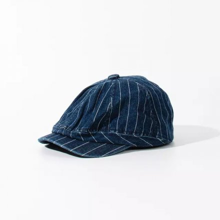 Kaszkiet - Gårda Dutton Vintage Striped Newsboy Cap (niebieski)