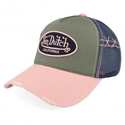 Czapka z daszkiem - Von Dutch Oval Patch Trucker (różowy/wielokolorowy)