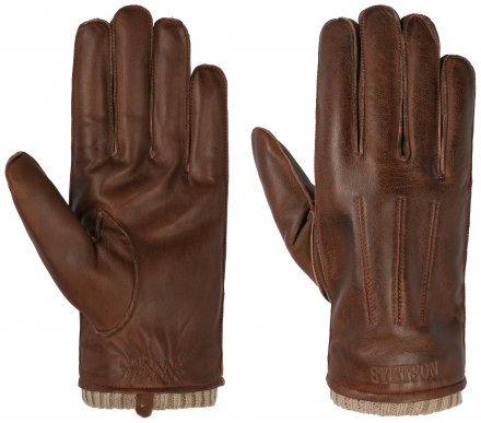 Rękawice - Stetson Men's Sheepskin Gloves (brązowy)