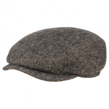 Kaszkiet - Stetson Belfast Woolrich Herringbone Flat cap (szary-brązowy)