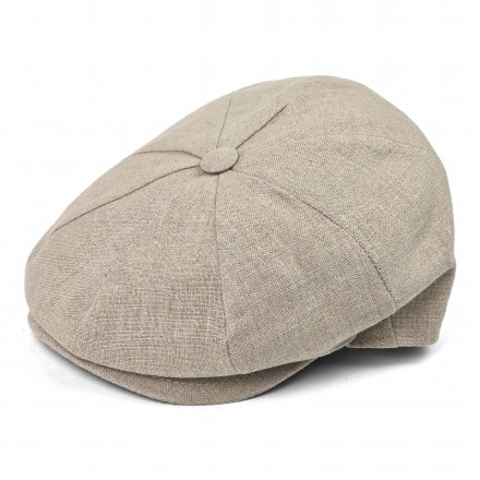 Gubbkeps / Flat cap - Gårda Vero Linen Newsboy Cap (natur)