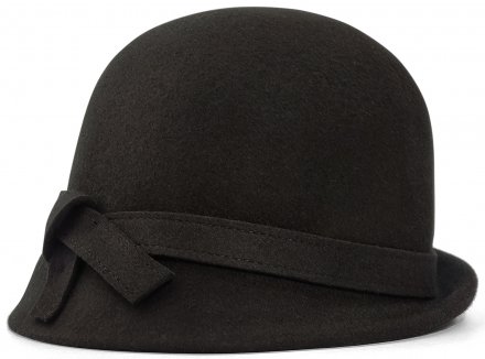 Kapelusze - Gårda Ofena Wool Cloche (czarny)