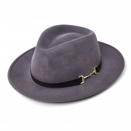 Kapelusze - Gårda Braga Wool felt Fedora (szary)