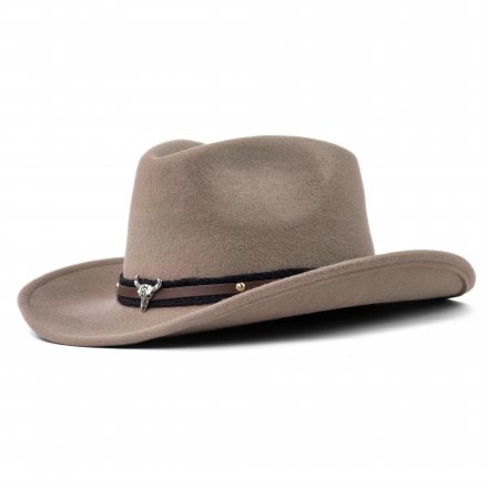 Kapelusze - Gårda Santaquin Crushable Wool felt Western hat (taupe)