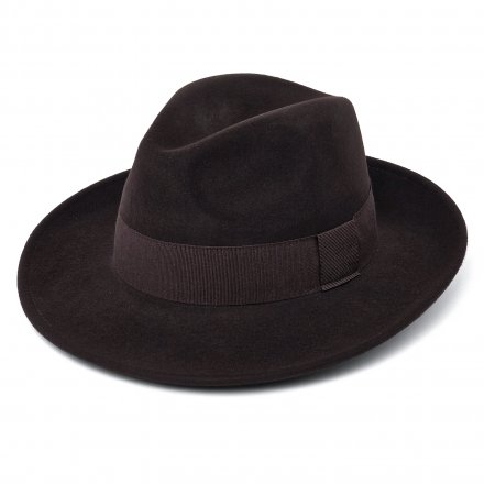 Kapelusze - Gårda Volterra Fedora Wool Hat (ciemnobrązowy)