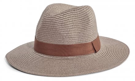 Kapelusze - Gårda Słomkowy kapelusz Fedora (brązowy)