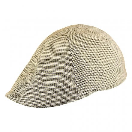 Gubbkeps / Flat cap - Jaxon Hats Houndstooth Duckbill Flat Cap (natur)