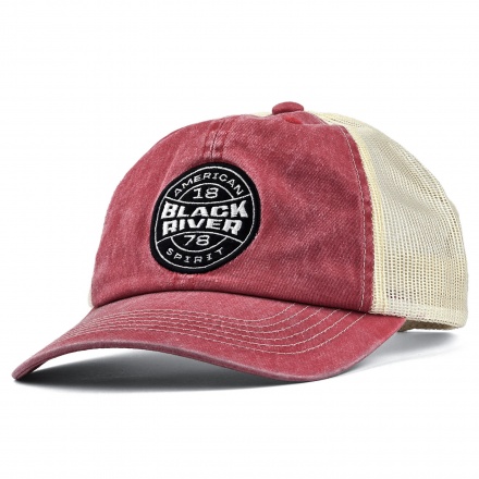 Czapka z daszkiem - Black River Knoxville Washed Trucker (czerwony/kremowy)