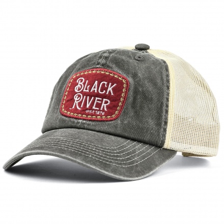 Czapka z daszkiem - Black River Spokane Washed Trucker (oliwkowy/krem)