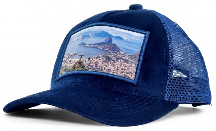 Czapka z daszkiem - Gårda Velvet Trucker Rio De Janeiro (niebieski)