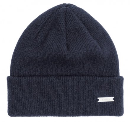 Czapki - Sätila Söder Lambswool Beanie (ciemny niebieski)