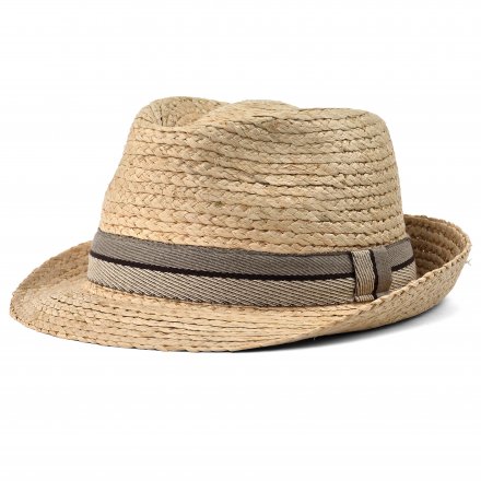 Słomiany kapelusz - Gårda Benijo Raffia Trilby (naturalny/taupe)