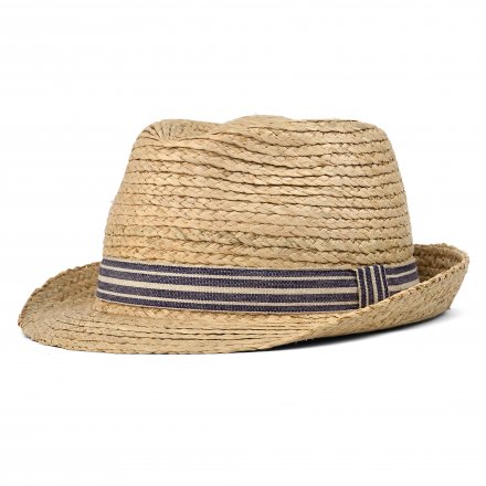 Słomiany kapelusz - Gårda Marzagan Raffia Trilby (naturalny/niebieski)