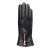 Rękawice - HK Women's Hairsheep Leather Glove with Gold Zip (Czarny)