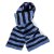 Szaliki - Gårda Grindelwald Striped Wool Mix Scarf (niebieski)