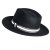Kapelusze - Gårda Belluno Crushable Wool felt Fedora (czarny)