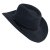 Kapelusze - Gårda Bowmont Crushable Wool felt Western hat (czarny)