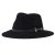Kapelusze - Gårda Braga Wool felt Fedora (czarny)