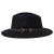 Kapelusze - Gårda Braga Wool felt Fedora (czarny)