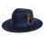 Kapelusze - Gårda Molinella Crushable Wool felt Fedora (niebieski)