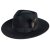 Kapelusze - Gårda Molinella Crushable Wool felt Fedora (czarny)