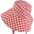Kapelusze - Gårda Poppy Checkered sun hat (czerwony)