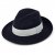 Kapelusze - Gårda Volterra Fedora Wool Hat (granatowy/ecru)