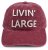 Czapka z daszkiem - Gårda Livin Large Washed Cap (czerwony)