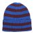 Czapka - Gårda Davos Striped Merino Wool Beanie (bordowy/niebieski)