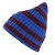 Czapka - Gårda Davos Striped Merino Wool Beanie (bordowy/niebieski)