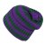 Czapka - Gårda Davos Striped Merino Wool Beanie (zielony/fioletowy)