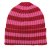 Czapka - Gårda Davos Striped Merino Wool Beanie (czerwony/różowy)