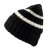 Czapka - Gårda Les Deux Alpes Striped Merino Mix Beanie (czarny/biały)