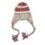 Czapka - Gårda Quellon Knit Earflap Beanie (biało/czerwony)