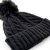 Czapka - Gårda Saas-Fee Cable Knit Wool Mix Beanie (czarny)