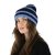 Czapka - Gårda Lech Striped Wool Mix Beanie (niebieski)