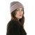 Czapka - Gårda Verbier Striped Wool Mix Beanie (szary/różowy)