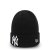 Czapka - New Era New Cuff Knit Beanie New York Yankees (Czarny)