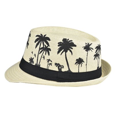 Kapelusze - Gårda Słomkowy kapelusz Trilby Palmami (offwhite)