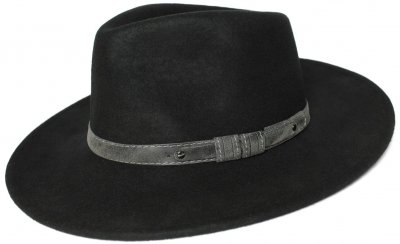 Kapelusze - Gårda Lucilla Fedora (czarny)