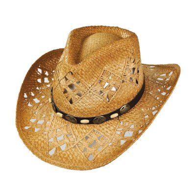 Kapelusze - Annie Oakley Raffia Cowboy Hat (naturalny)