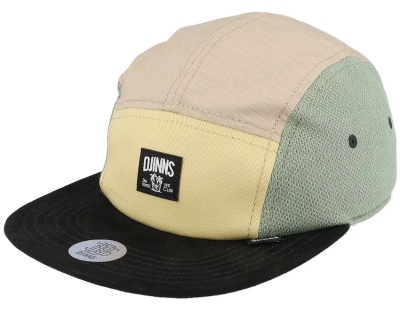Czapka z daszkiem - Djinns 5 Panel Flat Cap Fab Mix (wielo)