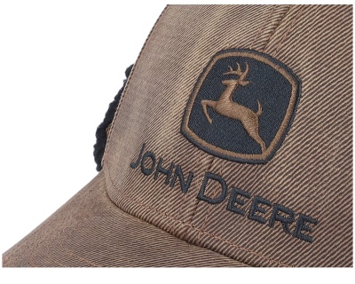 Czapka - John Deere Oil Cotton Sherpa Lining (brązowy)