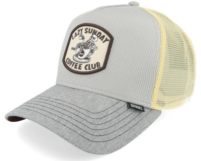 Czapka z daszkiem - Djinns HFT Cap Coffee Club Trucker (beżowy/szary)