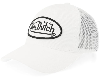 Czapka z daszkiem - Von Dutch Oval Patch Trucker (biały)